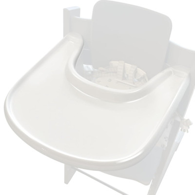 Stokke Tripp Trapp High Chair Tray, Food-Safe, Strong Suction, White