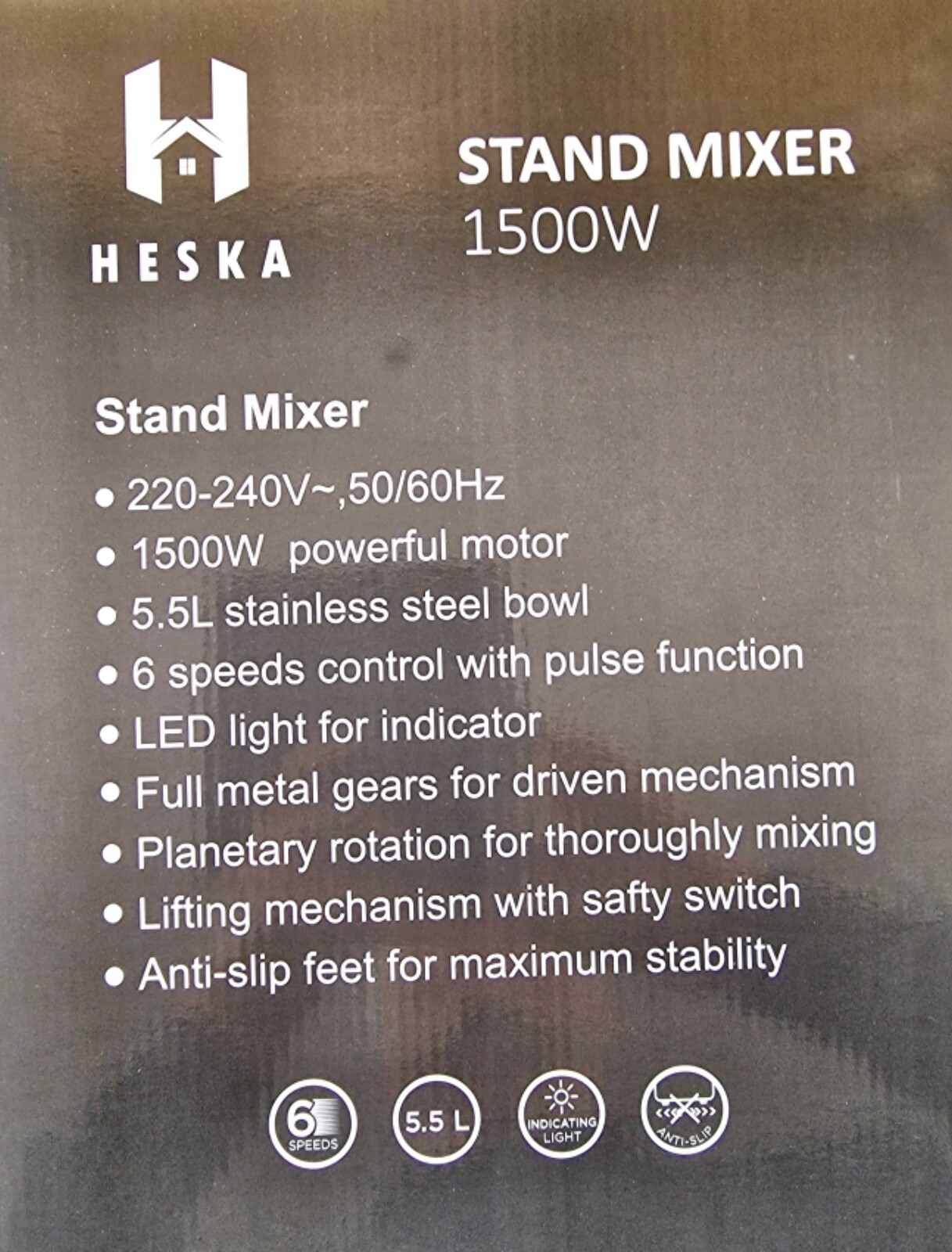 Heska1500 Watt Food Stand Mixer in Excellent Condition eBay