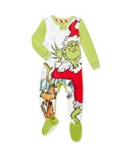 NWT Infant Boy Girl 18-Months The Grinch Holiday Christmas Pajamas PJ Bodysuit
