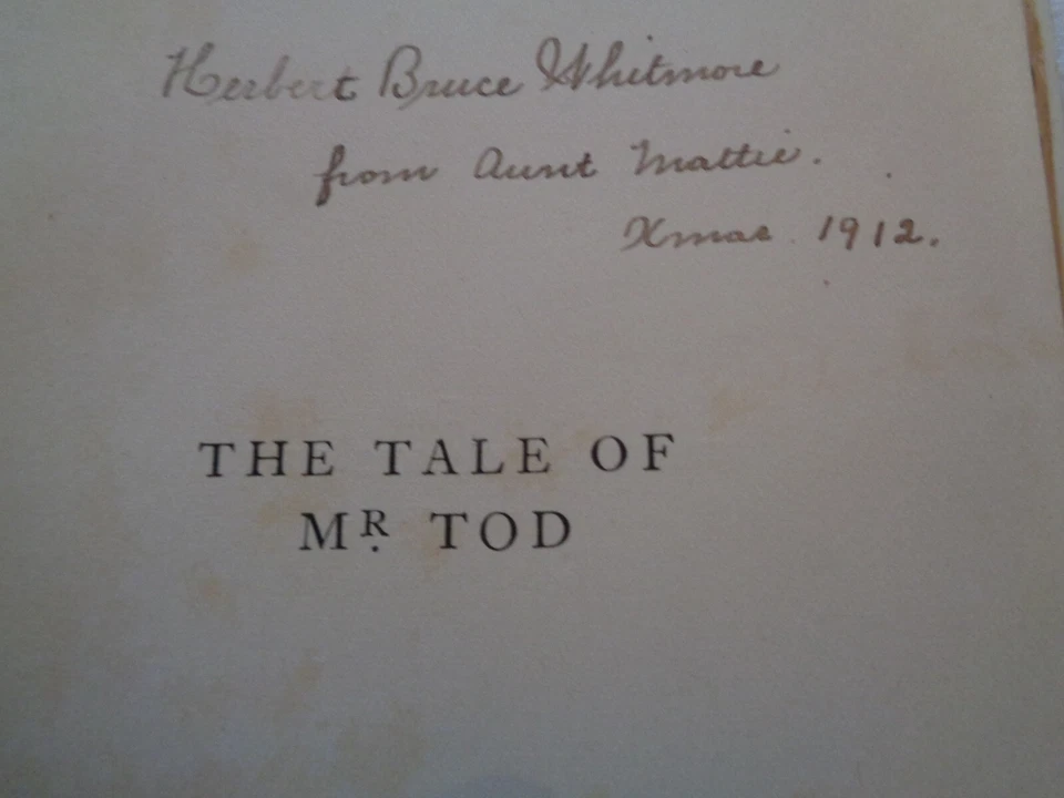 The Tale of Mr. Tod, by Beatrix Potter, Copyright 1912 - Image 2 of 4