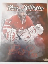 Kim St-Pierre Team Canada 8x10 Photo Signed Autograph Woman Hockey Hof Edit Coa