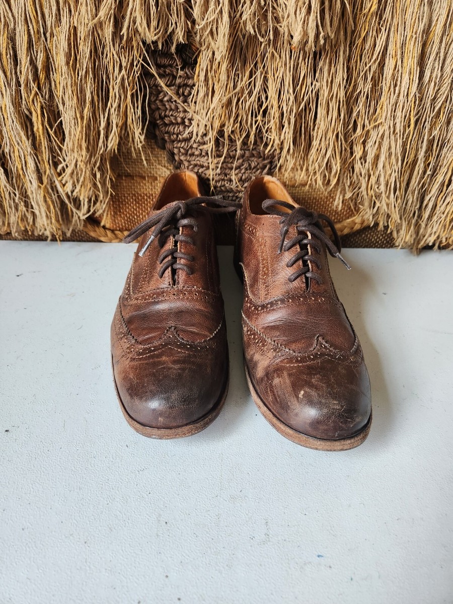 Bed Stu Workshop Leather Oxford Shoes Men’s 9 Brown Vegetable Tanned Lace Up Carter – Bed|Stü main image 3