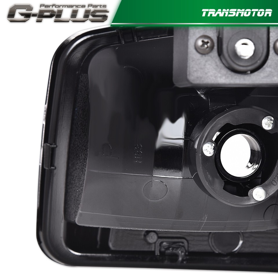 LED DRL Headlights 99-07 LED DRL Black/Clear Headlight Assemblies Bumper Lamps For 1999-2007 GMC Sierra 1500/2500 2003 Gmc Sierra Headlight Bulb