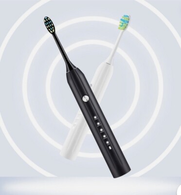 Sodentist Sonic Toothbrush Model AM-101 2 Pack 5 Modes Black & White