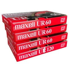 x3 Maxell UR 60 Minute Blank Cassette Tapes  x1 120 Minute All Sealed