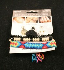 Darice - Delicately Yours - 6 Piece Bracelet and Charms Set - Makes 3 Bracelets