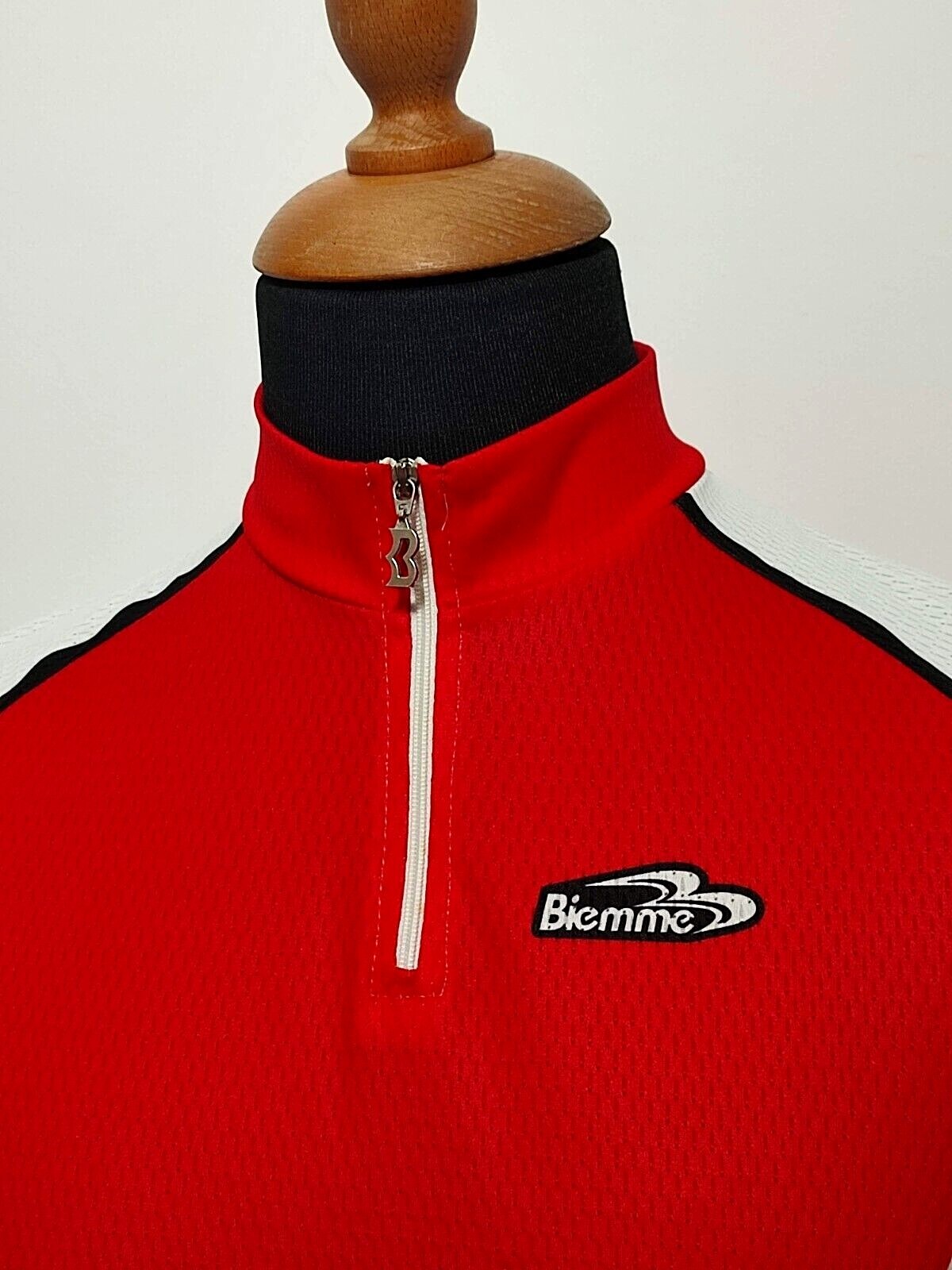 Biemme Cycling Jersey Size 2 Small S Red Short Sleeve Men's Casual Italy Made