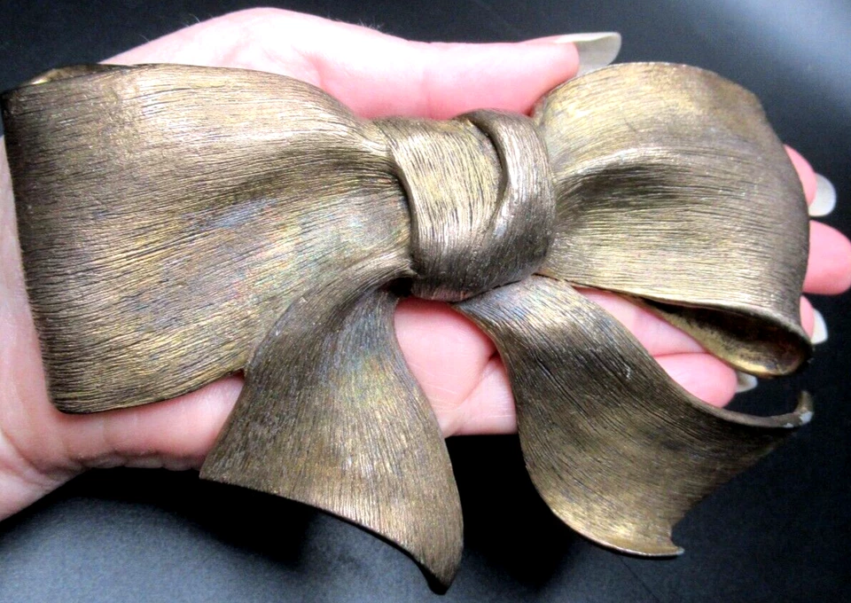 CHRISTOPHER ROSS 1983 ENORME arco dorado hebilla de cinturón vintage Foto 3 de 4