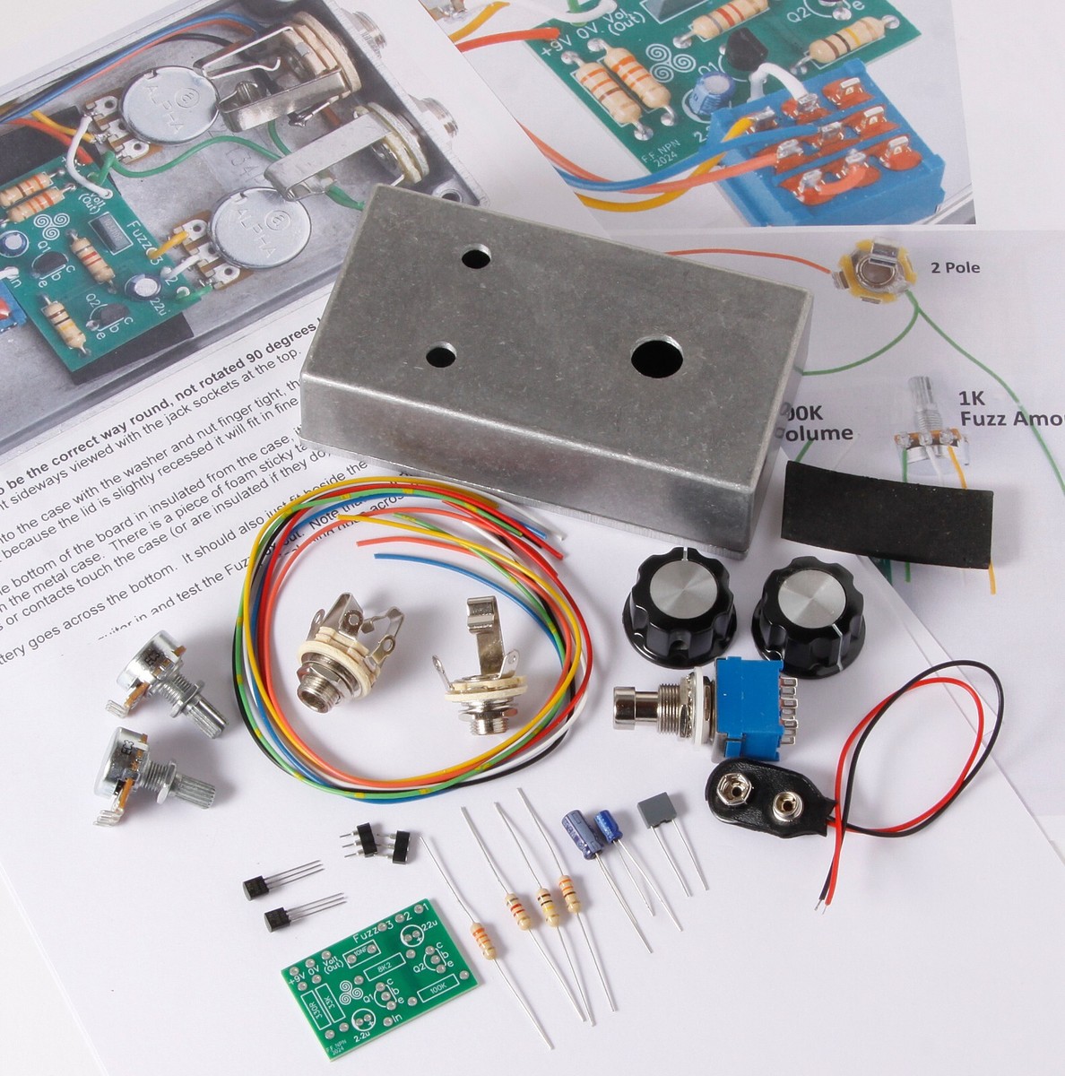 Updated with PCB - Fuzz Face Clone Full Guitar Pedal Kit