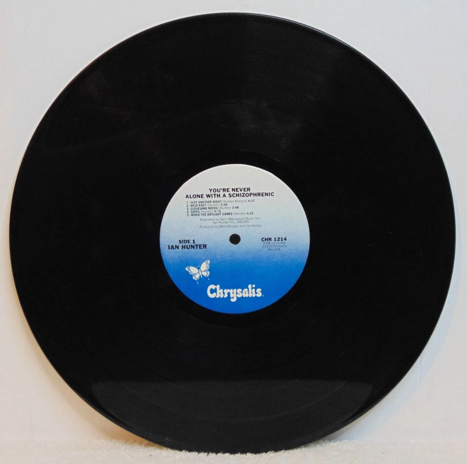 Ian Hunter-You're Never Alone With A Schizophrenic 1979 Chrysalis Rock Vinyl LP - Image 3 of 4