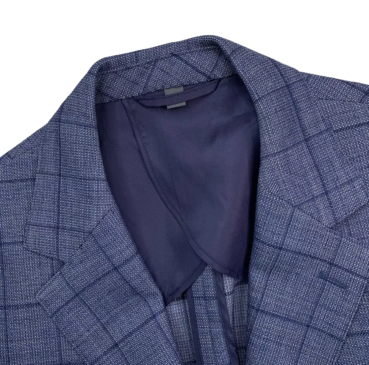 Mint 38 R Bonobos Light Blue Windowpane Plaid Hopsack Knit Slim