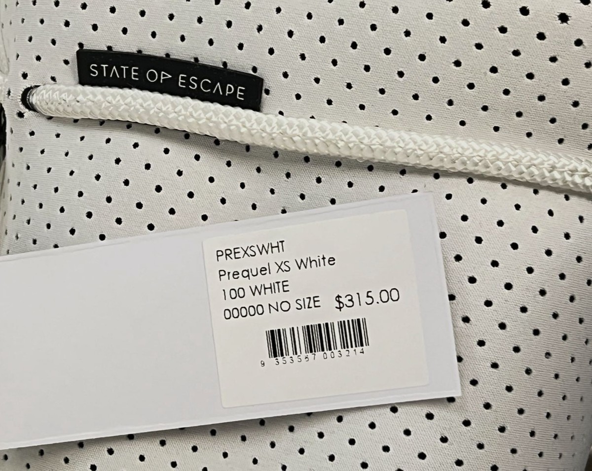 $315 State of Escape Women's White Prequel XS Perforated Crossbody