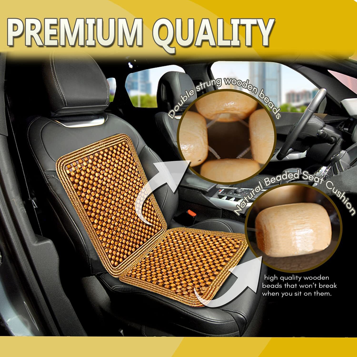Vehicle Auto Universal Ventilated Beaded Seat Cushion Car Cover Seat