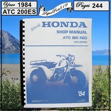 Honda Shop Manual 1984 ATC200ES Big Red 244 Pages