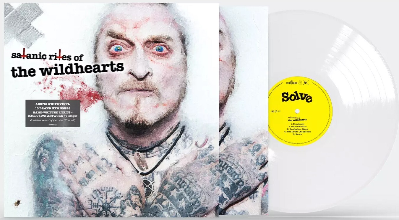 The WILHEARTS LP Satanic Rites of the Wildhearts BONE WHITE COLOURED VINYL Seale