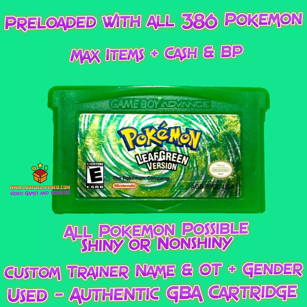 Pokemon Fire Red Authentic GBA Gameboy Advance - Preloaded All 386 Pokemon