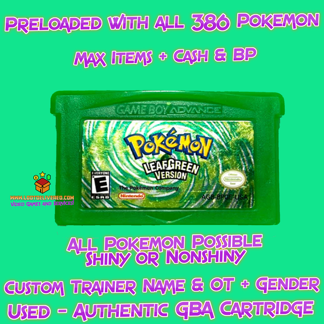 POKEMON FIRERED AUTHENTIC - All 386 SHINY PERFECT SAVE