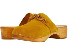 NWB TORY BURCH JESSA HORSE BIT CLOGS IN YELLOW SUEDE US SZ 9.5 MSRP 348