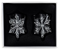 2X Deko AnhäNger Schneeflocke Glas 5X6Cm Winterdeko Weihnachtsdeko Baumschmuck