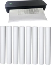 iooioo, 8 rolls, thermal printer paper 8.5x11 Letter, 8 3 years, white 