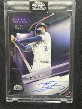 Brice Turang 2026 Topps Chrome Black Purple Auto Brewers #CBA-BT 49/75