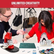 NEW Button Maker Machine Pin Badge Maker 1.25"/2.28"/3" 300Button Parts