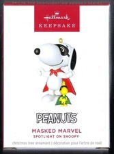2025 Hallmark Peanuts Spotlight on Snoopy Masked Marvel Ornament 28th in Series