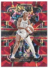 2024 WNBA Panini Select Red Ice Prizms Parallel Card - A'Ja Wilson