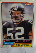 Topps 1981 AFC All Pro Mike Webster #10 Pittsburgh Steelers NFL Football Card