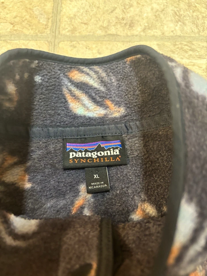 Patagonia Mujer Ligero Synchilla Snap T Floral Remolino Talla XL Foto 3 de 4