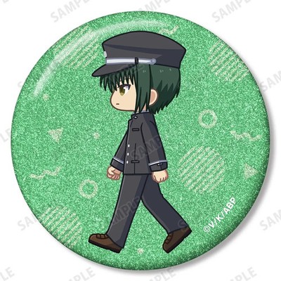 Angel Beats Fumito Naoi Glitter Can Badge Trading Chibitoko Alma Bianca Japan