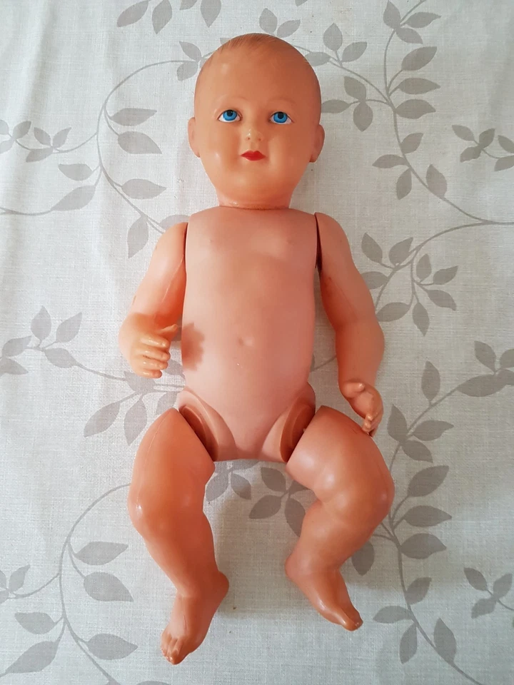 Poupée ancienne - Poupon bébé SNF en celluloïd - 40 cm. - Photo 3/4