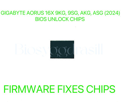 GIGABYTE AORUS 16X 9KG, 9SG, AKG, ASG (2024) Series, ADMIN NO PASSWORD BIOS CHIP