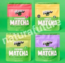 Perfect Ted Matcha Latte Powder 4x 75g Pistachio Strawberry Blueberry Vanilla 
