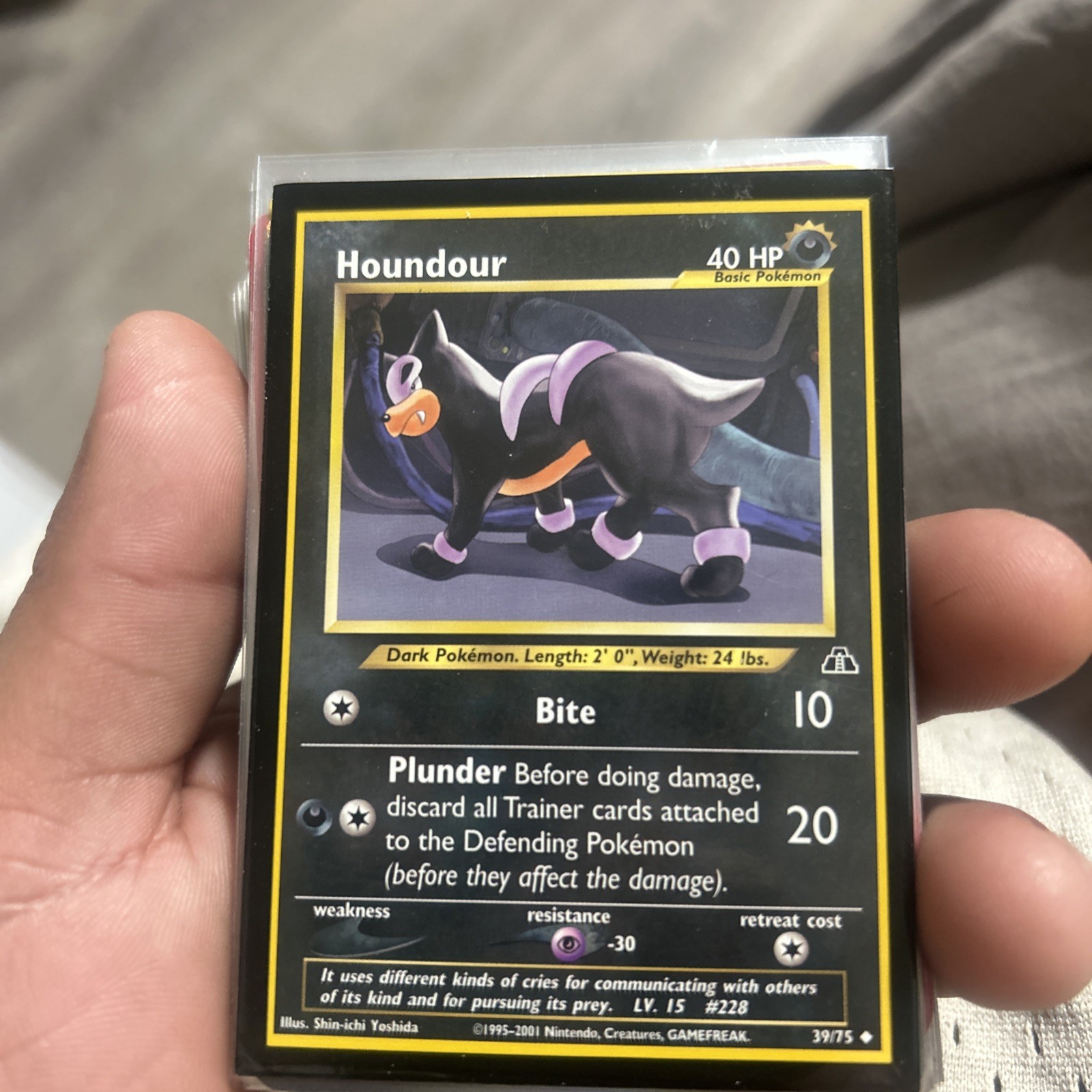 Pokemon Card Neo Discovery Houndour 39/75 Uncommon