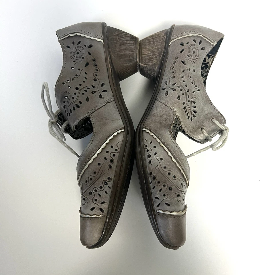 Rieker Antistress Lace Up Shoes sz 39 US 8 Lightweight Comfort Artsy Boho Chic - Image 4 of 4