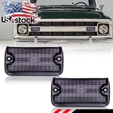 2pcs Smoked Front Parking Turn Signal Lenses For 1967 1968 Chevy Pickup Truck 2pcs Smoked Front Parking Turn Signal Lenses For 1967 1968 Chevy Pickup Truck