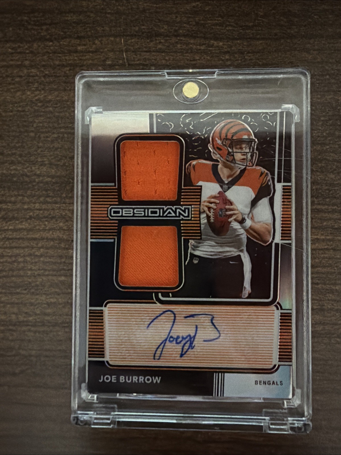 Joe Burrow Panini Obsidian Draft Picks Autographs #1 Autograph Orange Electric Etch