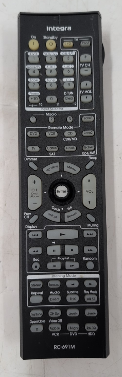 Integra RC-691M Remote Factory OEM Genuine TESTED DD-12435 | eBay