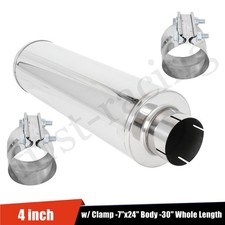 4 Inlet Outlet Diesel Muffler Exhaust W Clamp -7x24 Body -30 Whole Length