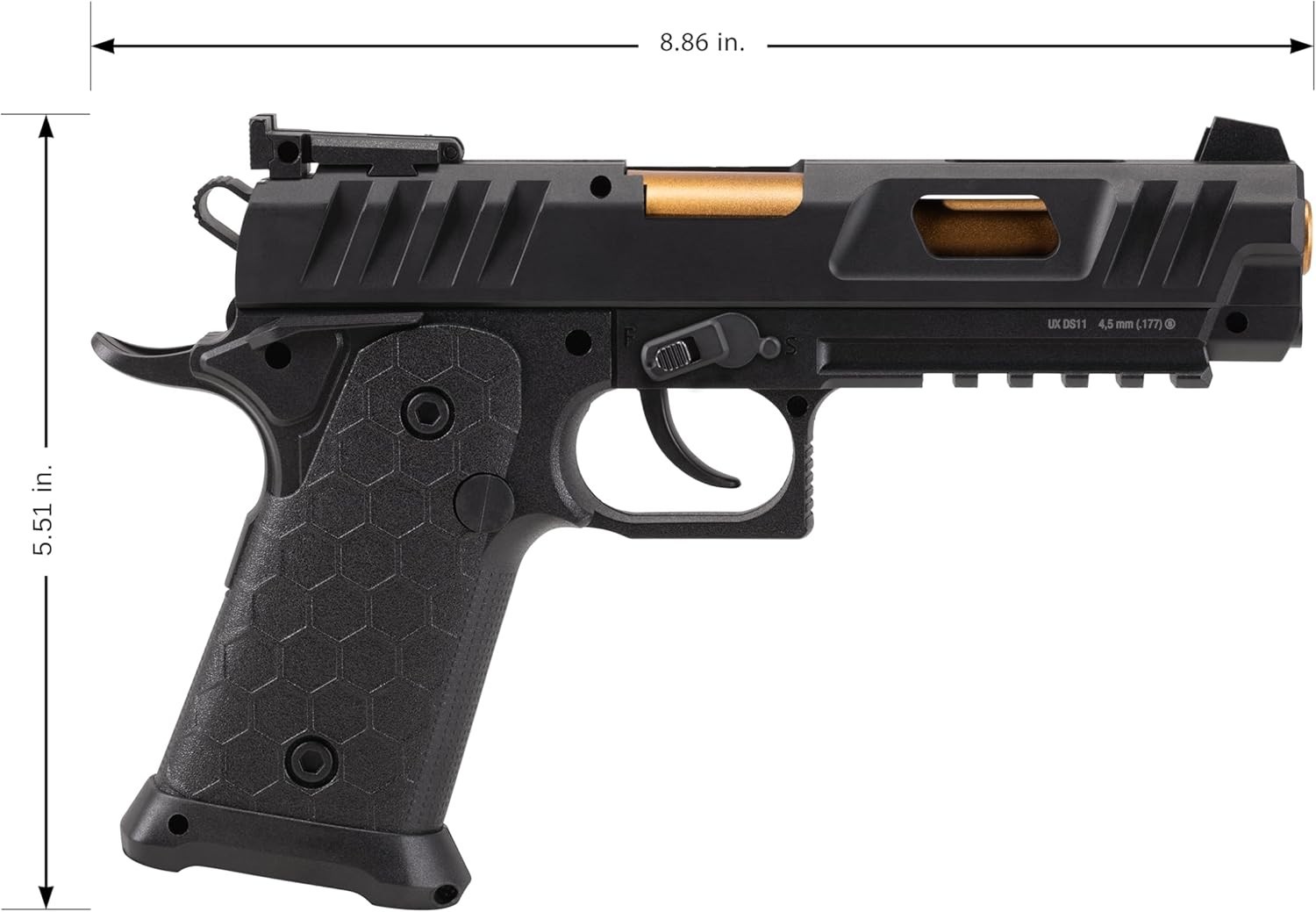 Umarex DS11 .177 Cal Air Gun 1911 CO2 BB Gun w/ BBs & CO2 Bundle (2252128)