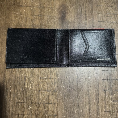 Portafoglio uomo pelle bovina vintage Carelli nero zeppa foderato bifold NOS - Foto 3 di 11