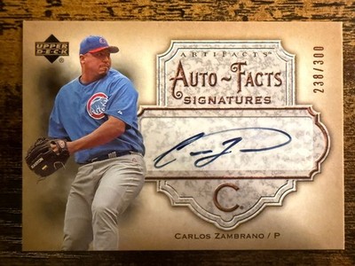 2006 CARLOS ZAMBRANO* Cubs* AF-CZ* U/D Auto Facts* Signature # d 238/300