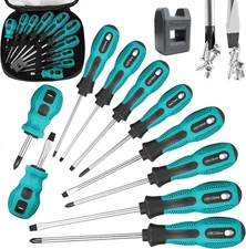 Magnetic Screwdriver Set 10 PCS,5 Phillips and 5 Flat Head Precision Screwdriver