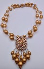 Vintage Juliana D&E? Easter Egg Pendant Gold Lucite & AB Glass Bead Necklace N36 — photo 7