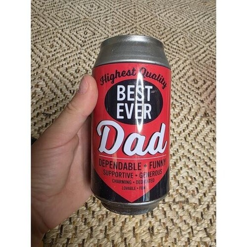 Vintage Best Ever Dad Brewing Coin Piggy BANK metal beer can C1