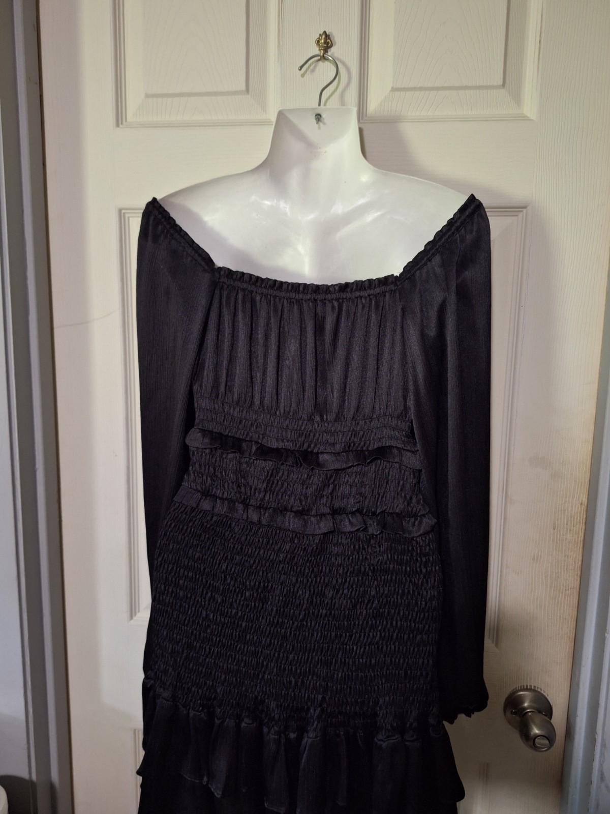 LONG SLEEVE SOLID DRESS - image 2