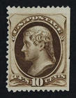 CKStamps: US Stamps Collection Scott#188 10c Jefferson Mint H OG Lightly Crease