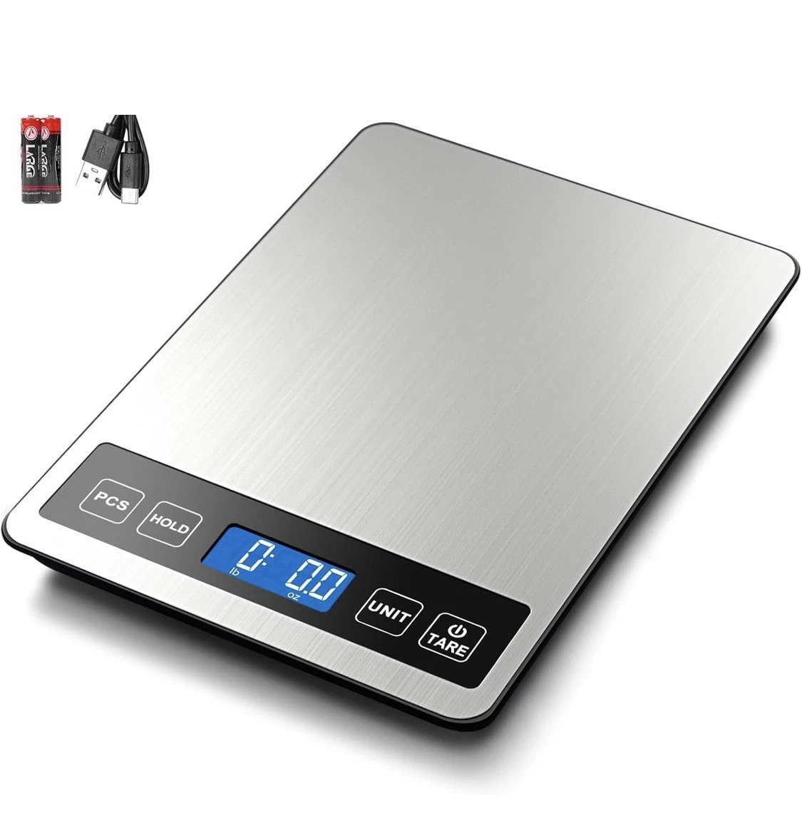 Food Scale, 1G/0.1Oz Digital Kitchen Scale - 22Lb, 7 Units, Teal Green Recharge