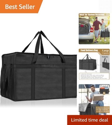 Insulated Bags for Food Delivery, XXXL Pizza Delivery Bags, Large Capacity Co...